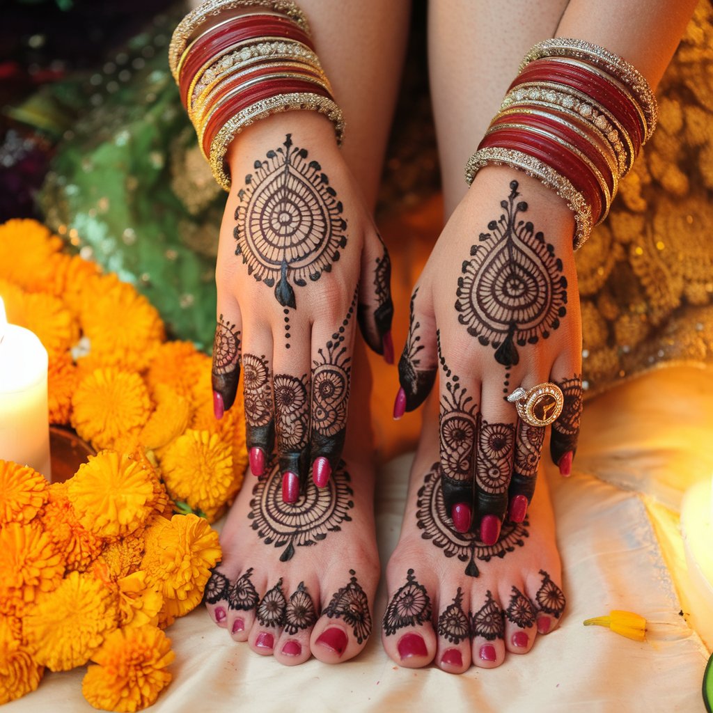 25+ Unique Mehndi Designs For Roka Ceremony The Roka ceremony is an important part of any traditional Indian wedding celebration. It’s a beautiful moment to mark the beginning of the marriage journey, and one of the most significant aspects of this celebration is the Mehndi (Henna) design. The intricate designs not only enhance the beauty of the bride but also symbolize good luck, prosperity, and a blessed union. Here are some unique mehndi designs you can consider for a Roka ceremony.