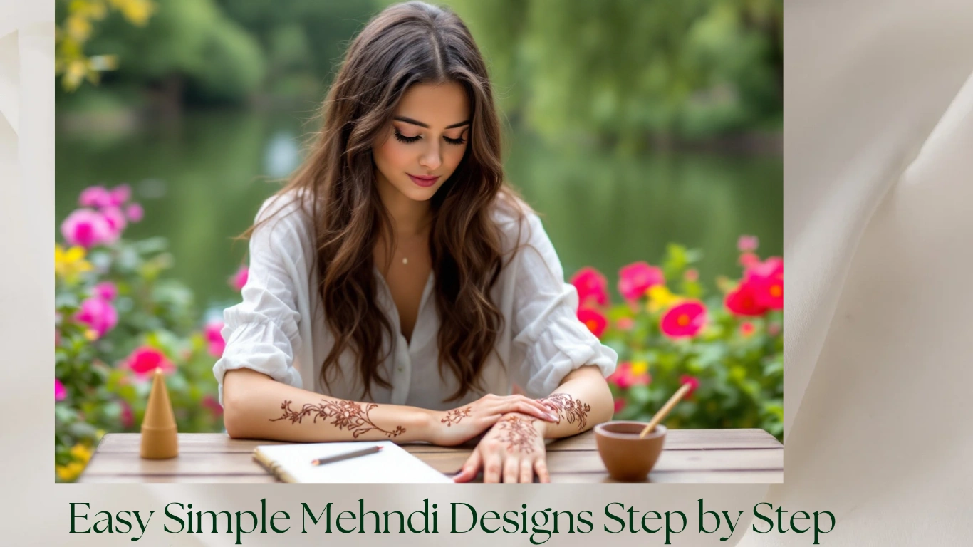 easy simple mehndi designs step by step