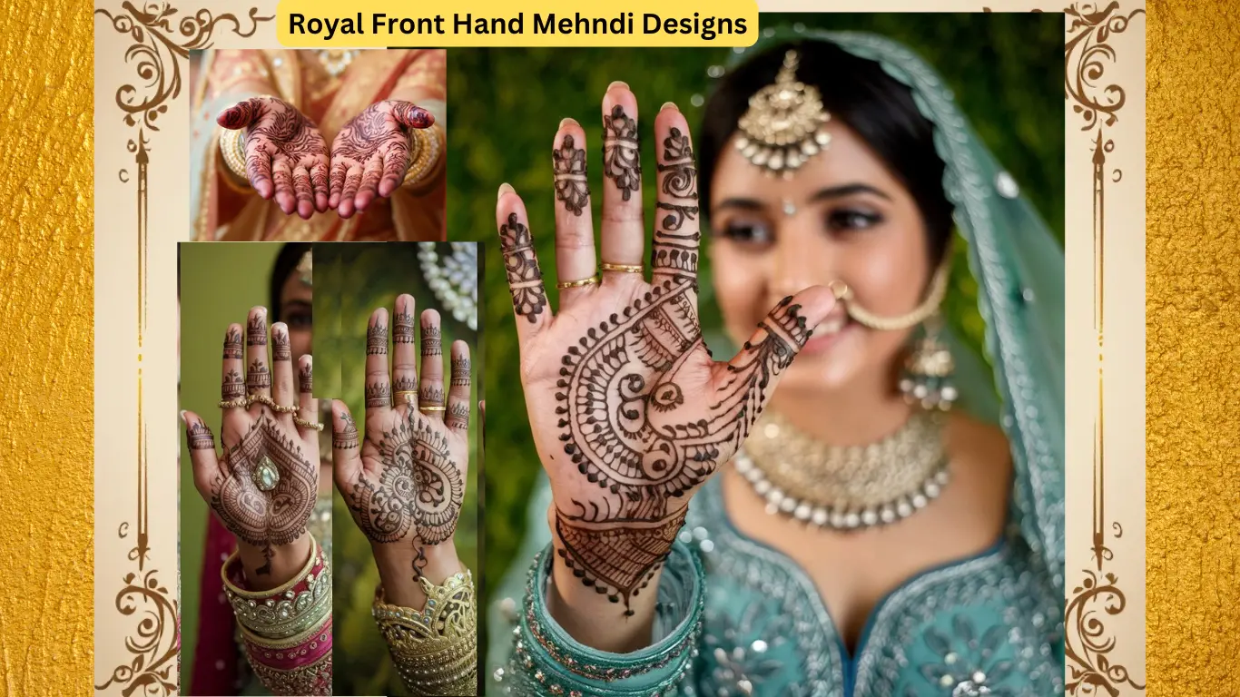 50+ Best Royal Front Hand Mehndi Design in 2024 Everything You Need to Know About Royal Front Hand Mehndi Design Mehndi designs are a beautiful way to adorn your hands, and royal front hand mehndi designs are especially popular for their intricate, elegant, and sophisticated patterns. These designs often symbolize cultural traditions and are used during weddings, festivals, and special occasions. Let’s explore the essence of these designs and how you can make the most of them. Royal front hand mehndi designs are characterized by their intricate patterns, regal aesthetics, and symmetrical layouts. They are inspired by the rich traditions of royal families, often incorporating elements like florals, paisleys, mandalas, and architectural motifs.